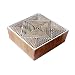 Oriental Print Blocks Square Line Shapes Wood Stamps - DIY Henna Fabric Textile Paper Clay Pottery Block Printing Stamp