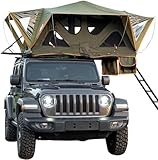 Naturenest Rooftop Tents,Roof Top Tent Camping with Soft Cover Tents RTT Rooftop Tent forJeep Wrangler Tent Truck Van SUV,Soft Shell Roof Top Tent 2-3 Person 4 Season (Green)