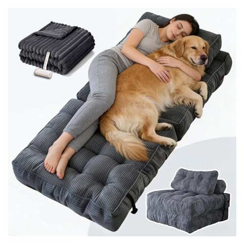 �l�ԗp�h�b�O�x�b�h 2WAY�\�t�@�[�x�b�h�A190x85x20cm �ѕz�� �A ��^�� �x�b�h ���p�\�t�@ �v���[���g�l�A�Ƒ��A�y�b�g�p,gray