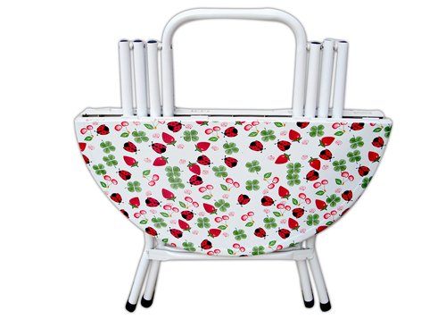 Image of AMAZE Foldable Kids Baby 1 Table-2 Chair Set-Multipurpose Study, Dining, Play, Writing & Craft Activity Table|Powder Coated Iron Frame, Portable & Space Saving- Strawberry Print