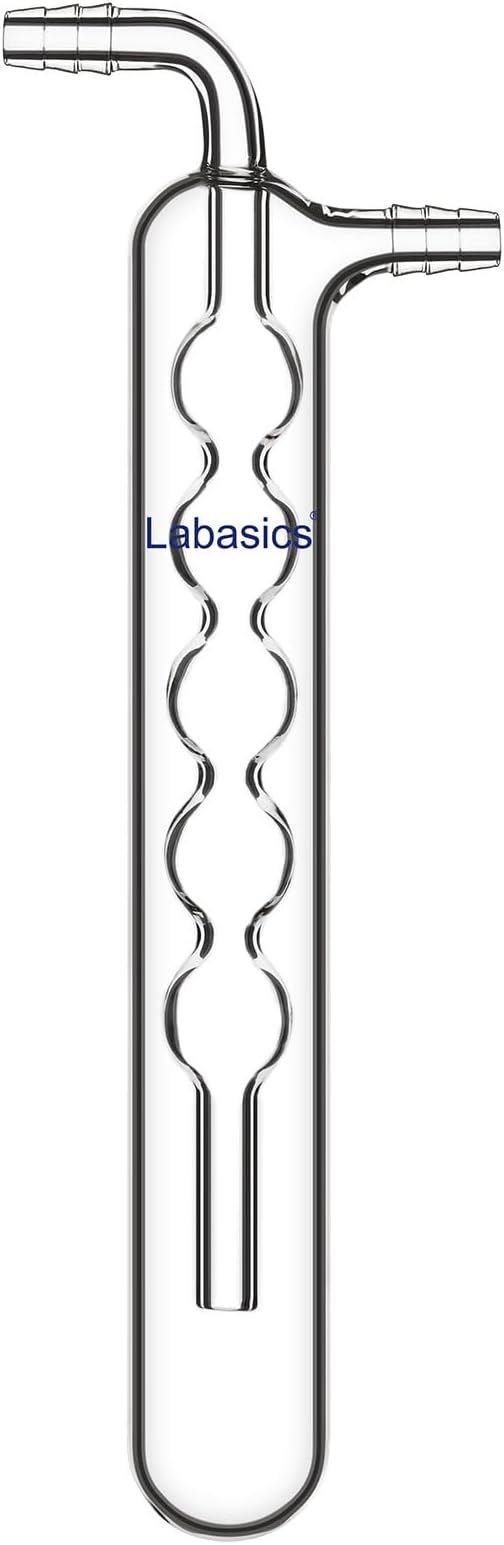 Labasics One-Piece Spherical Vacuum Cold Trap, Borosilicate Glass with High Vacuum Seal, for Laboratory Vacuum System, Outer diameter 30 mm x Length 200 mm