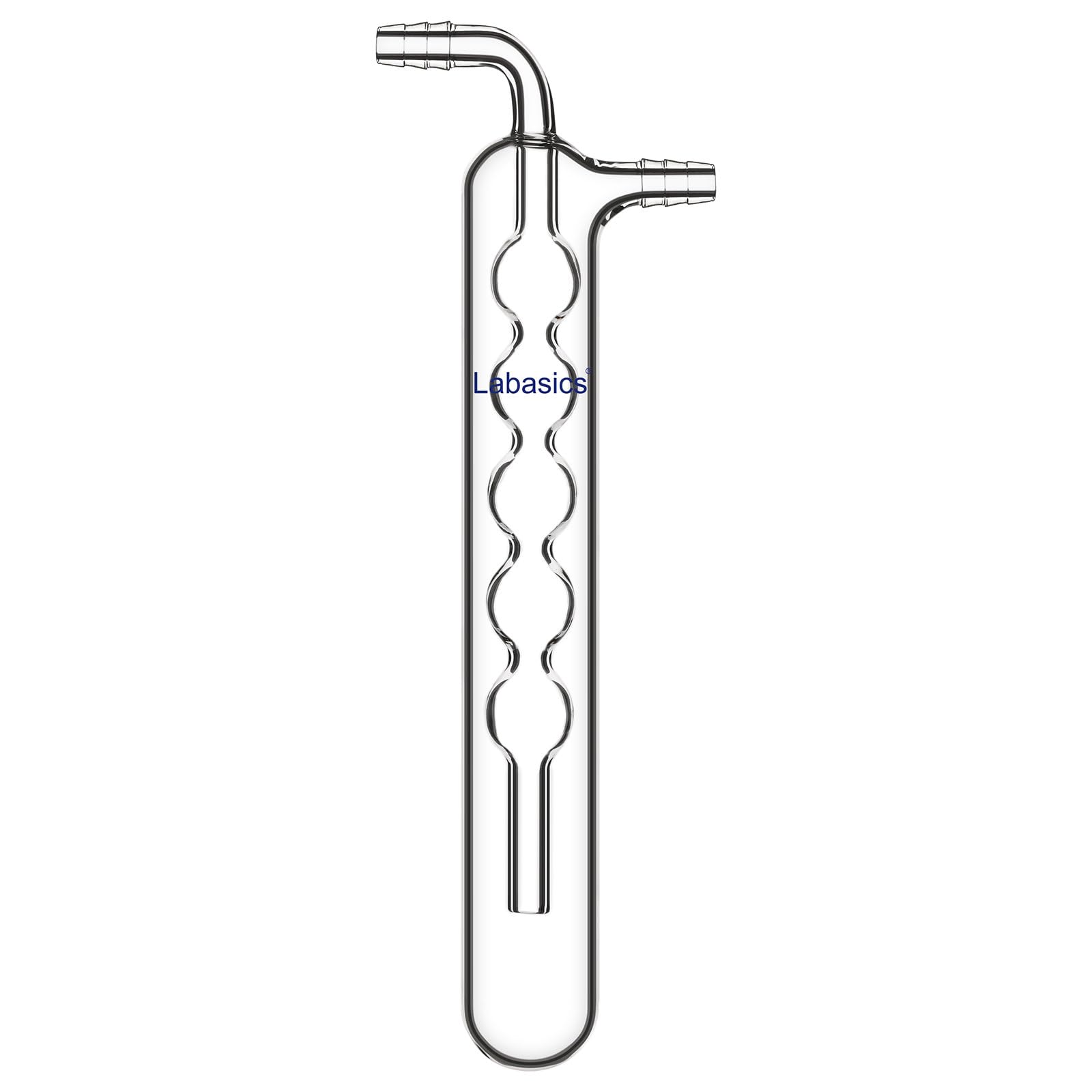 Labasics Einteilige Kugelförmige Vakuum-Kaltfalle, Borosilikatglas mit Hochvakuumdichtung, für Labor Vakuumsysteme, Außendurchmesser 30 mm x Länge 200 mm