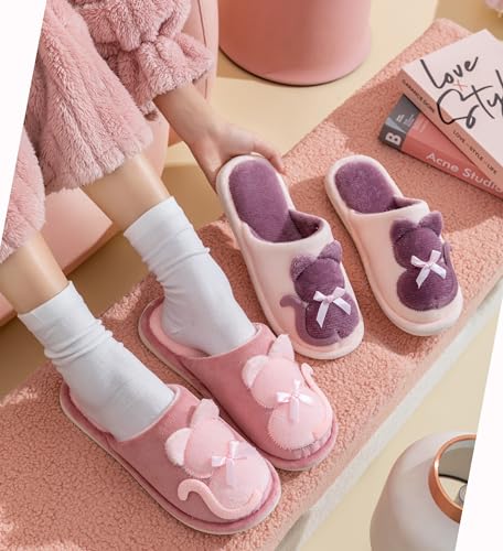 Indoor Winter Scuff Slippers for Women, Adorable Warm Slippers 5