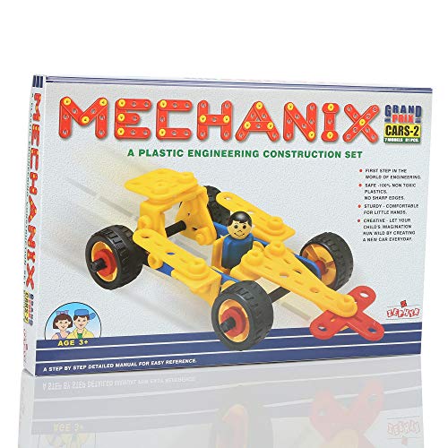 Image of Mechanix Plastic Cars-2, Stem Educational Toy, Building And Construction Set for Boys And Girls Age 5+