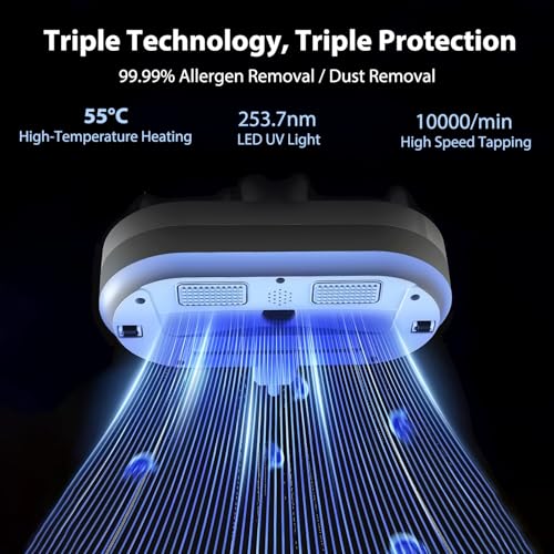 Arotelicht Milbensauger mit UV-Licht Matratzen Staubsauger 14 Kpa 400W Saugleistung 5s Schnellheizung 3.5m Kabel Matratzenreiniger für hygienische Reinigung, für Allergiker Sofa