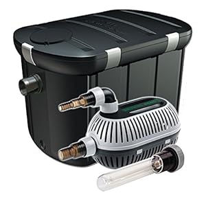 Velda 126401 doorstroomfilter voor vijver tot 10.000 liter incl. pomp, 18 Watt UV-C, Cross-Flow biofill Set