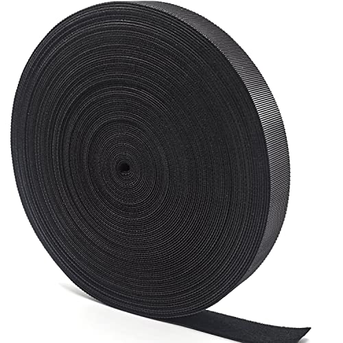 15Mx20MM Attache Cable Reutilisables Nylon, Rouleau Scratch Serre Cable Adhesif Puissant Noir, Sangle Scratch Pour Rangement Cable, Attache Cable Serre-câbles Electriques Pour à La Maison et Au Bureau