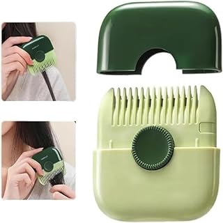 أداة تشذيب الشعر 2 في 1 ، مشط محمول بشفرة من الفولاذ مقاوم للصدأ،(قطعه واحده .لون زيتي )من رنا ستور
