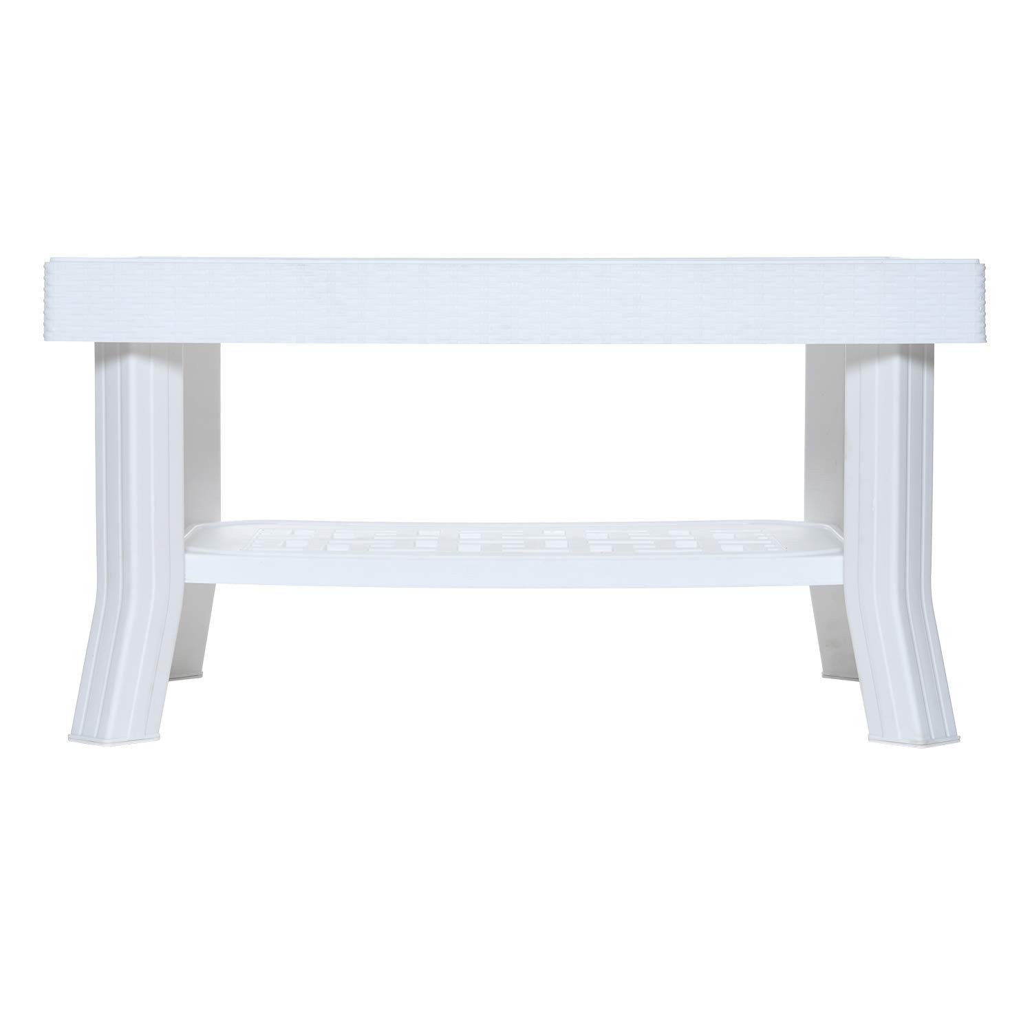 Supreme Vegas Center/Coffee Plastic Table for Home and Garden (Brown) (White) 2