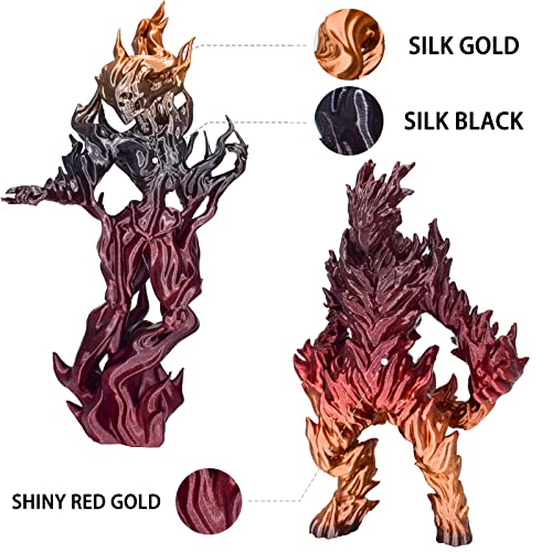 Image of 3D Printer Filament, Silk Gold Shiny Red Black PLA, 1.75mm + /- 0.02mm, 1kg /2.2lbs