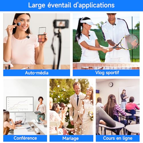 Microphone cravate sans fil pour vos vlogs YouTube et interviews - 6