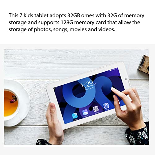 Tablet de 7 polegadas, 2 GB de RAM 32 GB ROM 128 GB de armazenamento expansível, 5G WIFI Dual Band C