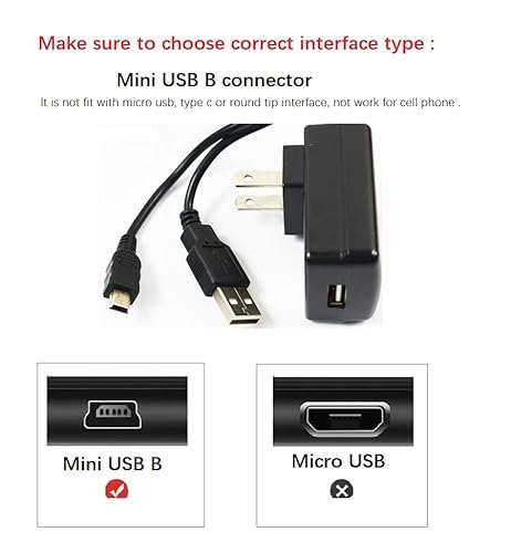 Hanzhiqiang 5VDCMINIUSB Dc 5V Adapter,Mini Usb Cable Ac Dc Adapter Mini B Dc Cord thumb #1