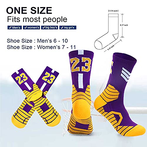 Bingfone 3 Pairs Basketball Socks,Compression Socks,Athletic Socks,Sport Socks For Men & Women,Running,Climbing (Lj-23) #TOP4