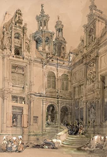 Impression d'art Cour Bourne de David Roberts Toile Premium Décoration 60x90cm
