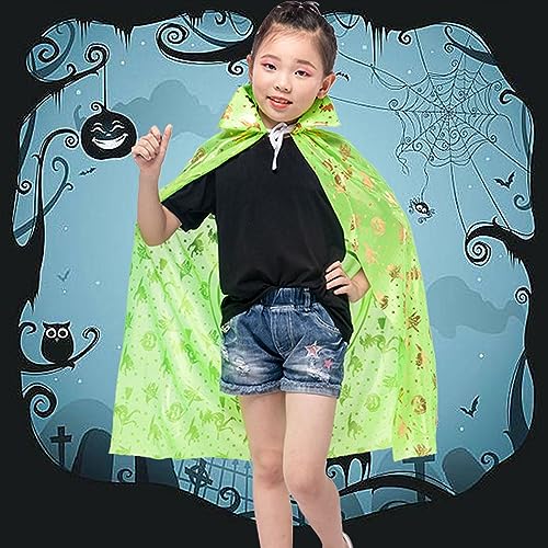 Boys/Girls' Cloak Pumpkin Print One Size Hooded Cloak Party Halloween Performance3
