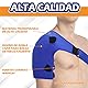 FITTOO Atmungsaktive Schulterstütze für Schulter, verstellbar, aus Neopren, mit Druckpolster für Verletzungen, Schulterschmerzen, Männer und Frauen (blau)
