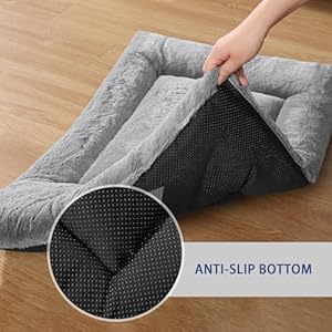 Washable-Dog-Crate-Bed-for-Large-Sized-Dog-Comfort-Dog-Crate-Pad-Mat-Fit-in-Metal-Crate-Kennel-Pad-Mat-with-Non-Skid-Bottom-Light-Grey-35x22-Inch - Cucciolini Doodles   Washable-Dog-Crate-Bed-for-Large-Sized-Dog-Comfort-Dog-Crate-Pad-Mat-Fit-in-Metal-Crate-Kennel-Pad-Mat-with-Non-Skid-Bottom-Light-Grey-35x22-Inch