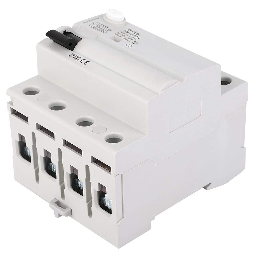 GVBAEPIEO RCCB Residual Current Circuit Breaker, 25/40/63A 4P Practical Efficient for Business for Industry(40a)
