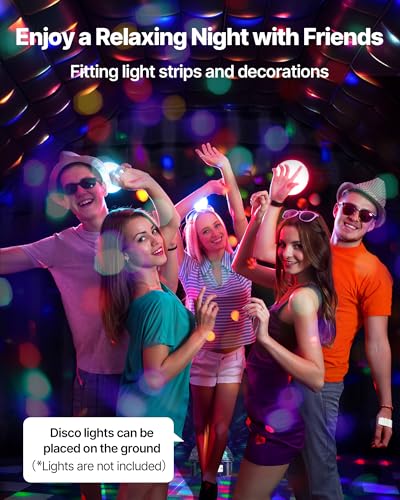 Image of VEVOR Inflatable Nightclub, 16.4 x 13.1 x 12.5 ft Inflatable Party Tent with 680W Blower & Sandbag, Ventilated Blow up Night Club with 2 Windows, Air Cube House for Event Birthday Wedding Party