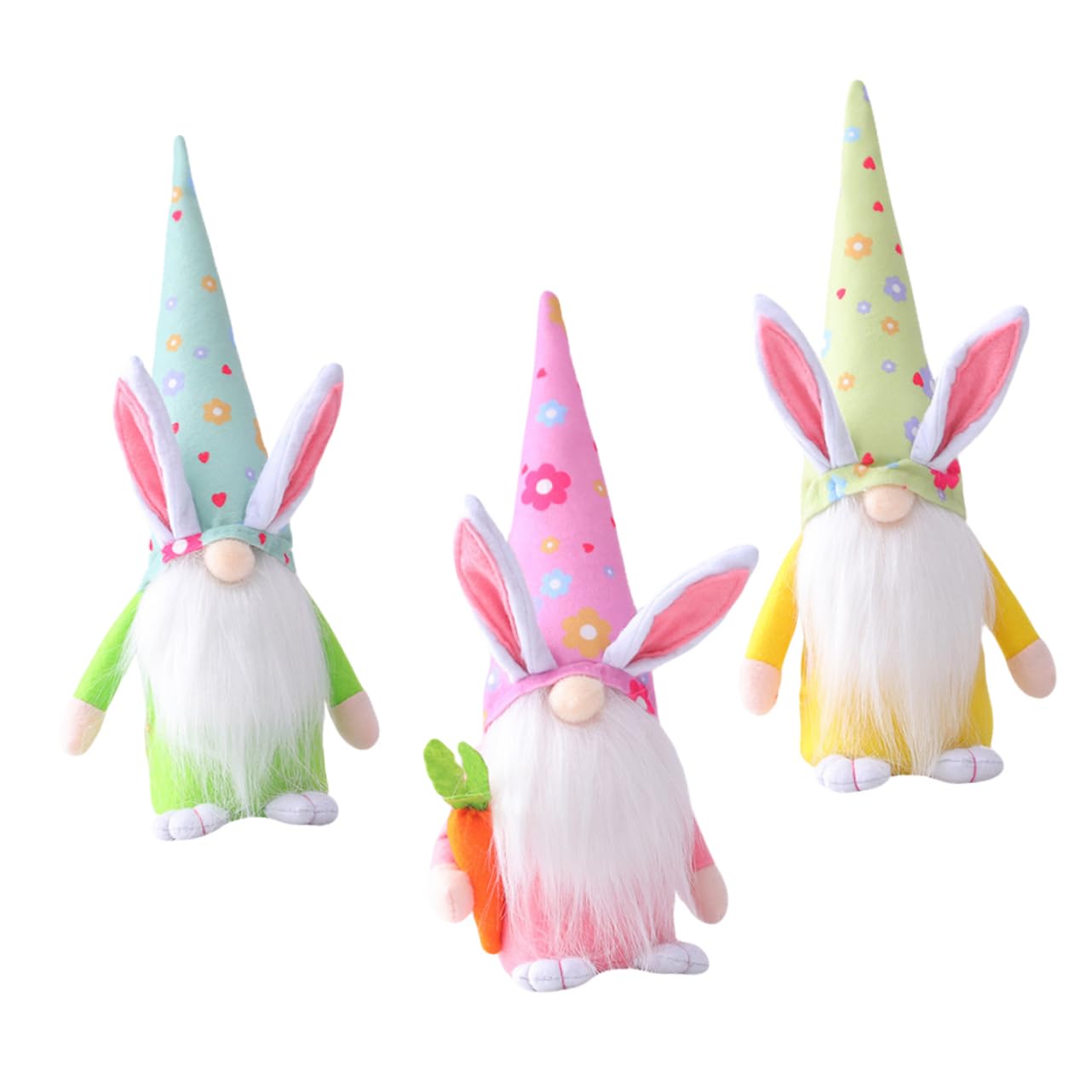 MAGICLULU 2 Sätze Osterpuppe Wiedergeborene Puppe Plüsch Zwerge Häschen Zeug Hasenpuppe Büro Dekoration Ostern Gnom Puppe Kaninchenzwerg-puppenverzierung Acryl 3 Stück * 2