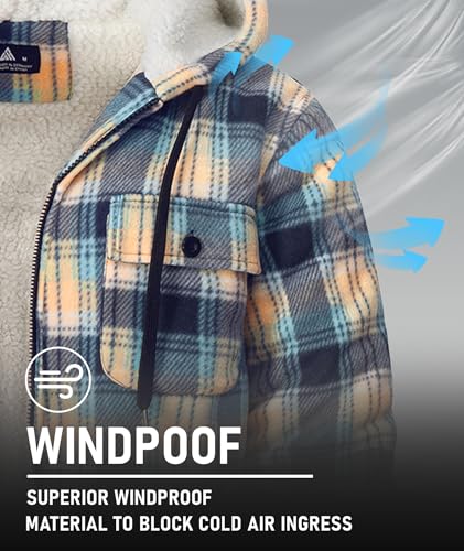 Image of GEEK LIGHTING Men's Flannel Shirts Jacket Sherpa Lined Fleece Plaid Hoodie Long Sleeve Winter Warm Coat