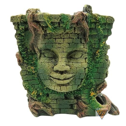 GIG BAZAAR-Buddha Statue Wall face for Fish Tank Underwater Landscape for Small Fish Shrimp Hideaway with Small Holes Decoration Ornament. (B0CPXT9G8B) Amazon Price History, Amazon Price Tracker