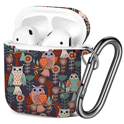 Coque AirPods 2 antichoc silicone souple étui protection hibou