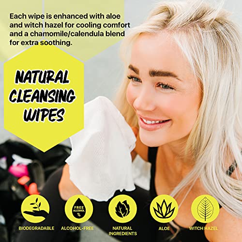 Image of The Klean Freak Body Wipes - 12 count Individually Wrapped | Showerless Body Wipe for Women & Men | Sustainable Bodywipes for Gym, Travel, Camping | Citrus