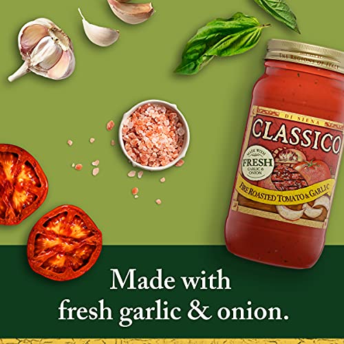 Image of Classico Fire Roasted Tomato & Garlic Spaghetti Pasta Sauce (24 oz Jar) (Pack of 2)
