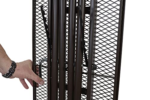 Household Essentials Steel Top Long Ironing Board With Iron Rest | Natural Cover And Bronze Finish | 14" X 54" Iron Surface #TOP6