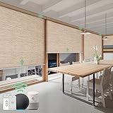 Yoolax Motorized Smart Shade with Remote Control Work with Alexa, Electric Half-Shading Roller Windo
