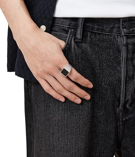 Men's Onyx Sterling Silver Signet Ring4