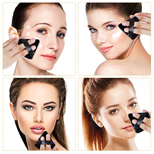 Wllhyf 6 Pieces Triangle Powder Puff Face Makeup Sponge Wedge Shape With Strap Soft Velour Powders Puffs For Mineral Powder Cosmetic Loose Powder Body Powder Wet Dry Foundation Beauty Tool #TOP6