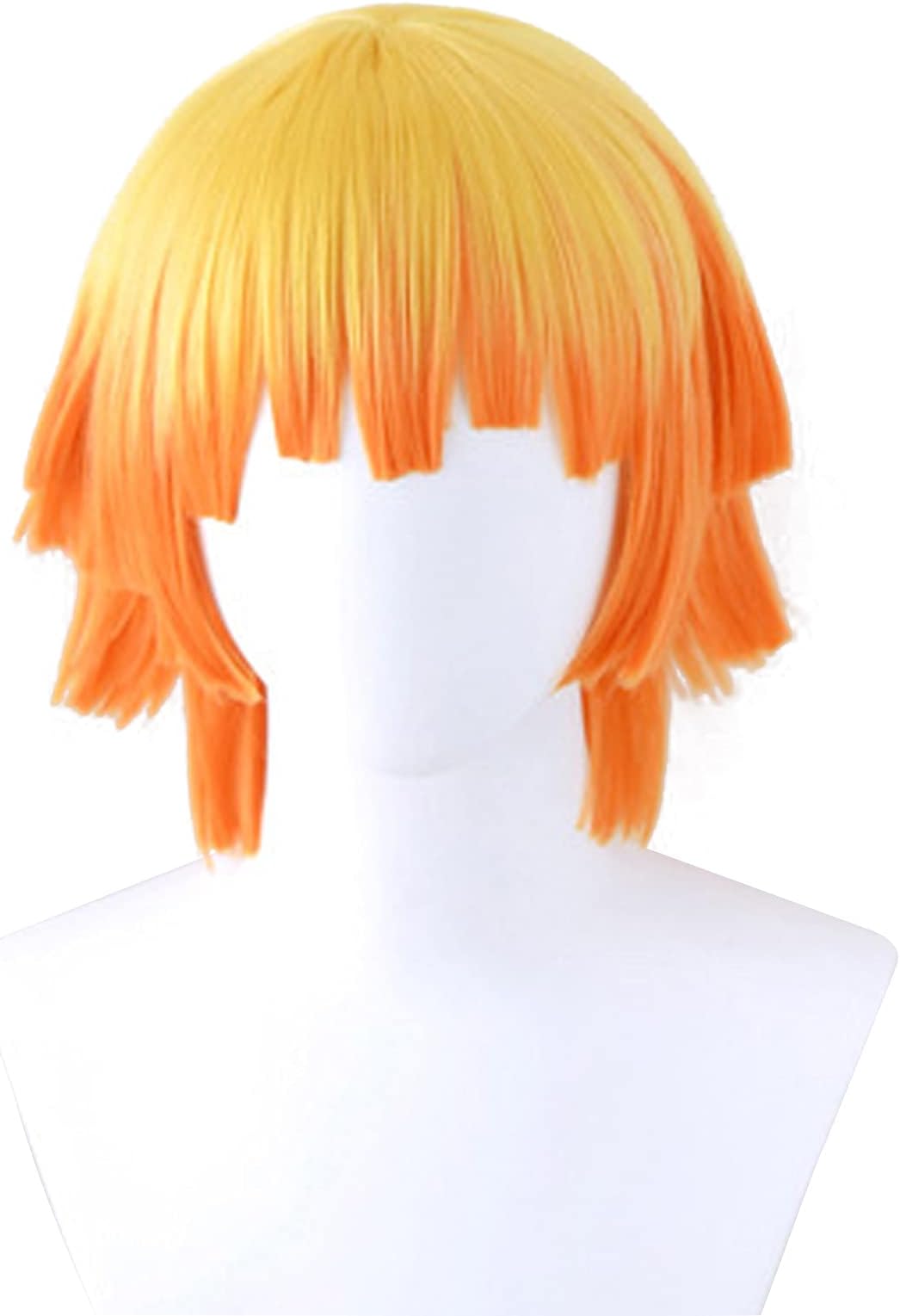 Demon Slayer Cosplay Wig Costume Halloween Wigs for Women Men (Agatsuma Zenitsu)
