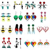 Das Paket beinhaltet: 16-teiliges Ohrring-Set.