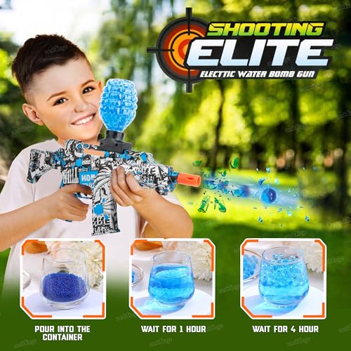 Image of Zest 4 Toyz Shooting Gun for Kids | Foam Blaster Gun for Outdoor Activities with 500 Bullets | Electric Water Bomb Gun with Rechargeable Battery for Boys and Girls