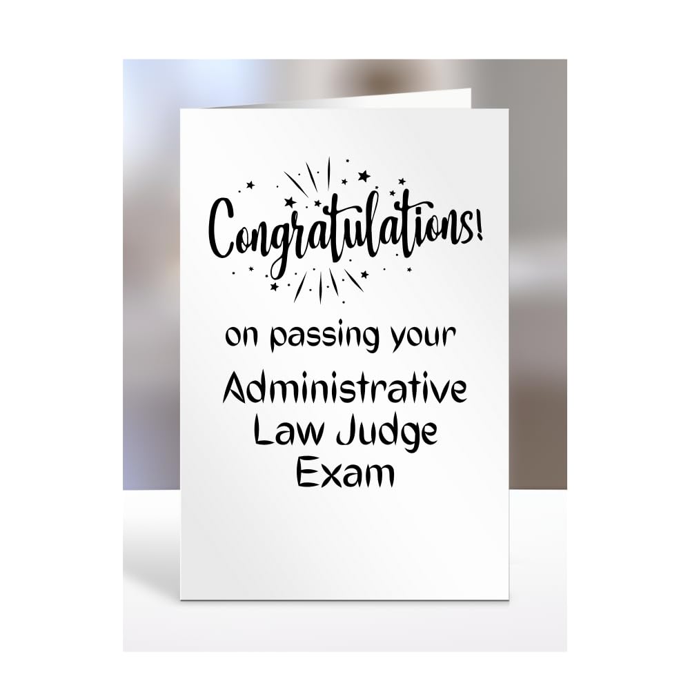 Congratulations on passing your Administrative Law Judge exam card, gifts for men, women, friend, colleague, boss, manager, presents for christmas, A5-244a_10