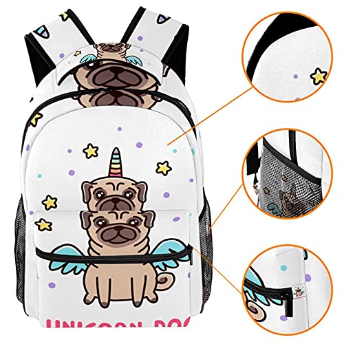 Sac à dos licorne multicolore avec poches pour l'école - 3