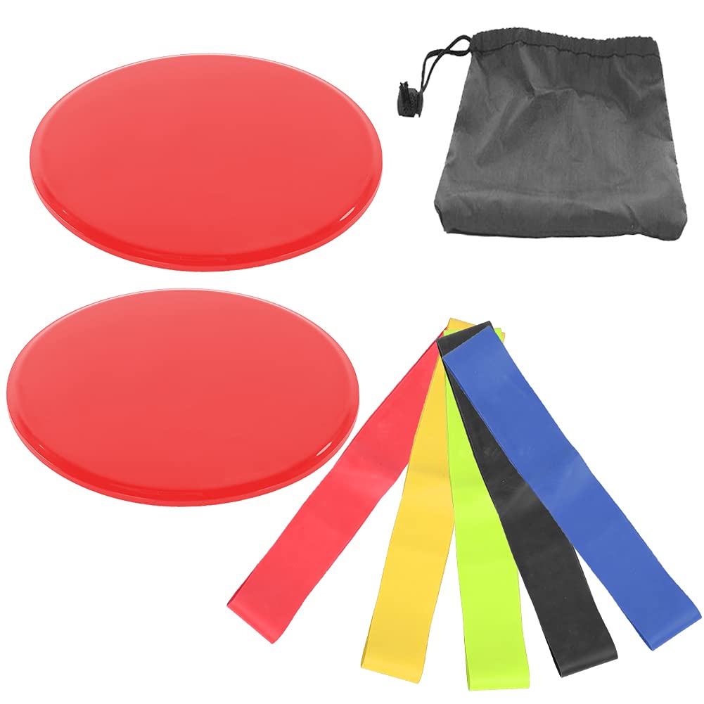 Fitness Sliding Disc Exercise Sliders Workout Training Equipment Core Strengthening for Home Gym Street Workout ABS Material Pink Black Red Blue Green Orange 2 Pack