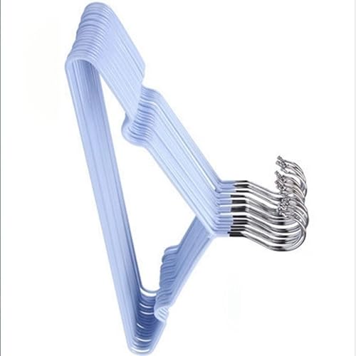 Miniatura 9 de Paquete de 10 perchas de plástico con revestimiento de goma antideslizantes y resistentes, diseño ultra delgado y ligero, resistente, no mancha la