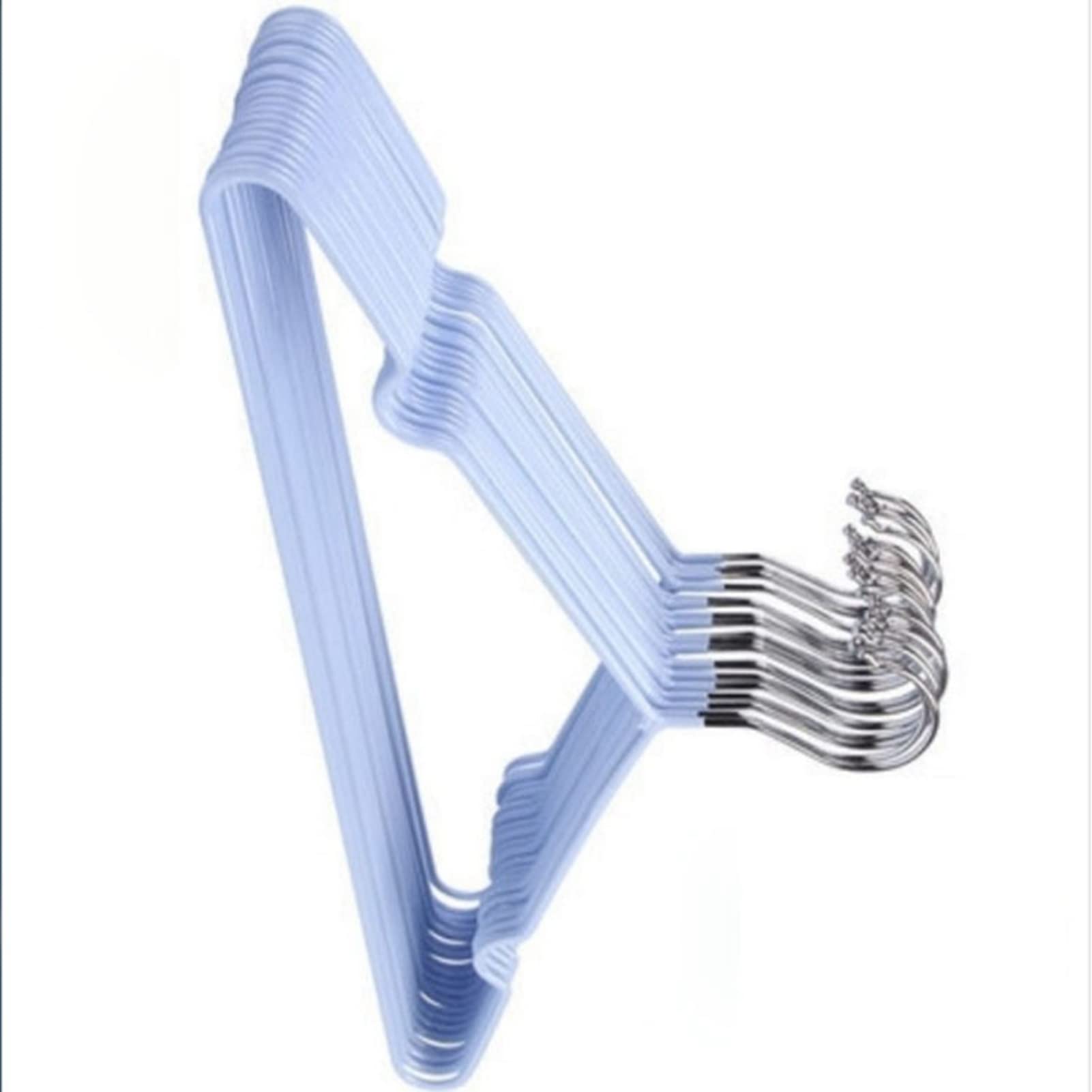 Rutschfeste Samt-Kleiderbügel, platzsparend, multifunktional, für nasse und trockene Kleidung, Nizat (blau), ideal für Schrank und Kleiderschrank