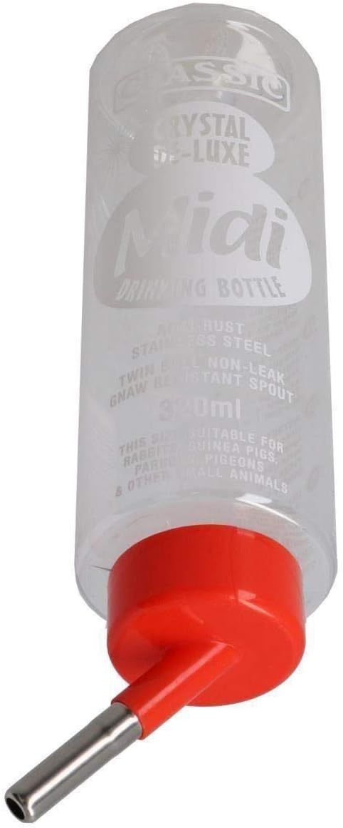 6PK Small Animals 320ml Anti- Rust Twin Ball Gnaw Resistant Sprout Water Bottle