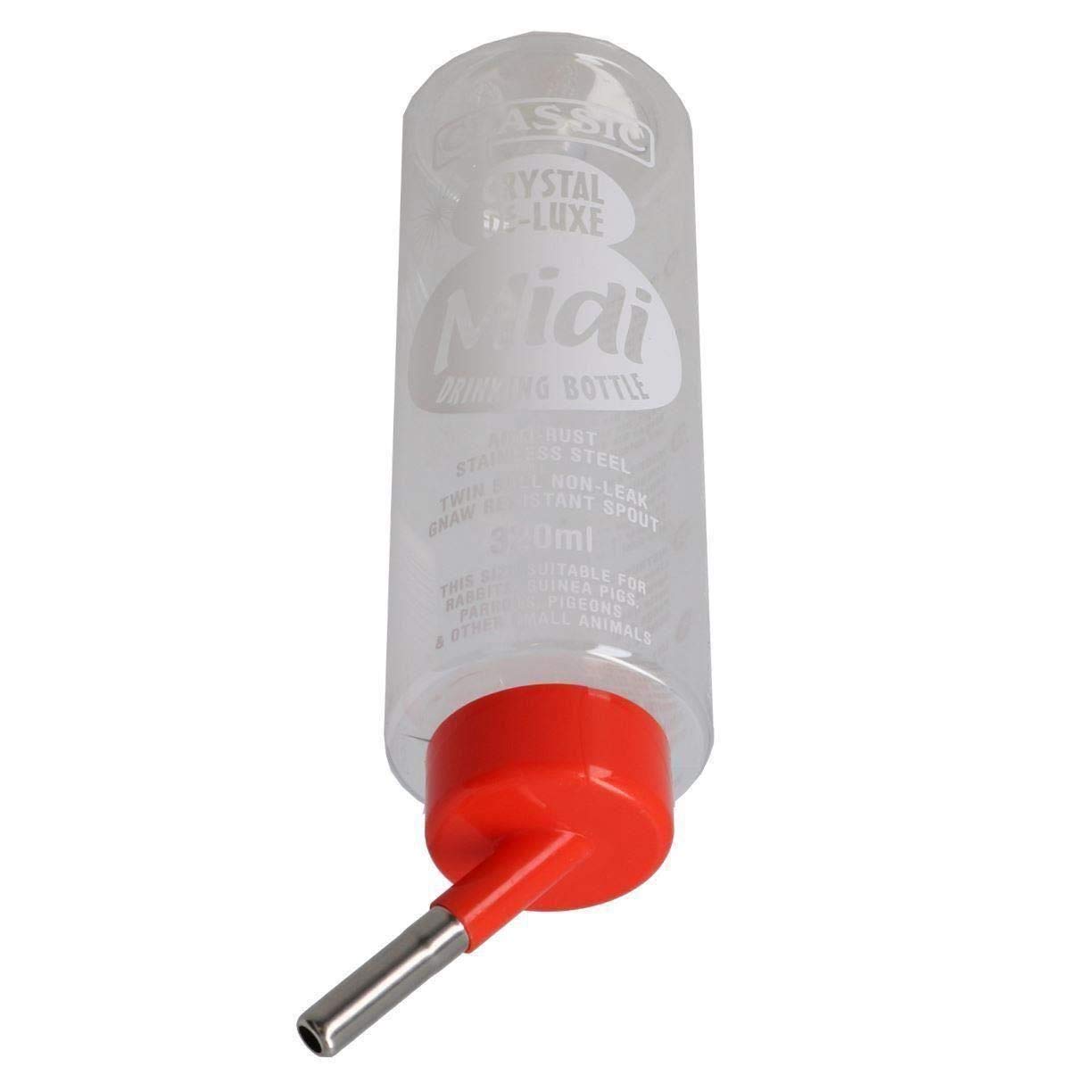 6PK Small Animals 320ml Anti- Rust Twin Ball Gnaw Resistant Sprout Water Bottle