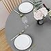 NLMUVW Round Fitted Vinyl Tablecloth with Elastic Edge 100% Waterproof Oil Proof PVC Table Cloth Wipe Clean Table Cover for Indoor and Outdoor, Grey, 57