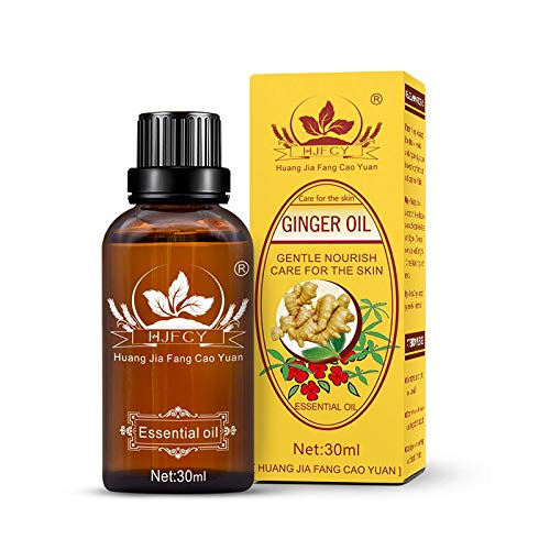 4 Pack Ginger Essential Oil 100% Pure Natural Plant Lymphatic Drainage Ginger Oil SPA Massage Oils Repelling Cold and Relaxing Active Oil Promote Blood Circulation Relieve Muscle Soreness 120ml