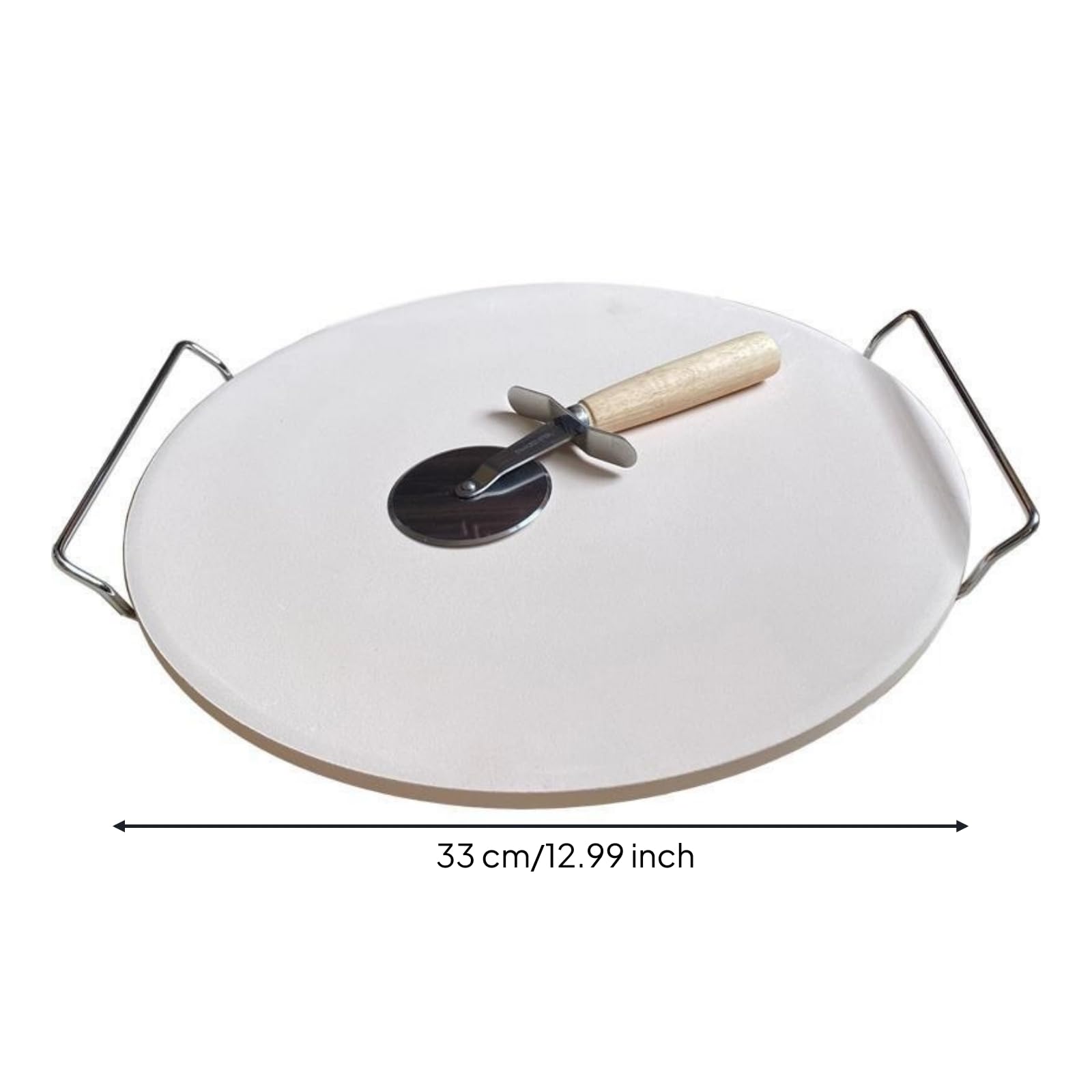 Piedra Cordierita Refractaria Placa Cordierita Crujiente Utensilio para Pizzeros, Panaros, Cocina, 30001, 33CM 3 Piezas