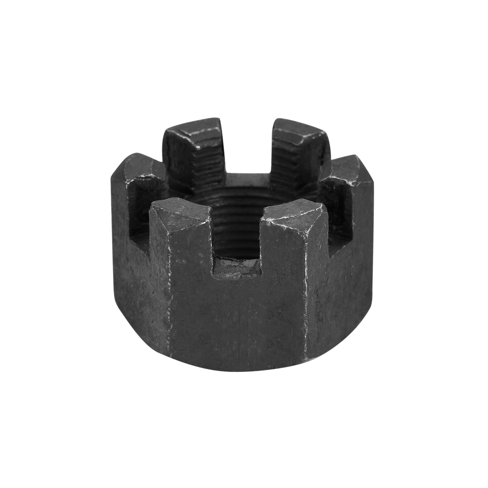 QUARKZMAN M24x1,5mm Écrou Hexagonal Fendu, Écrous Hexagonaux en Acier au Carbone de Qualité 4,8, Noir, 4 Pièces