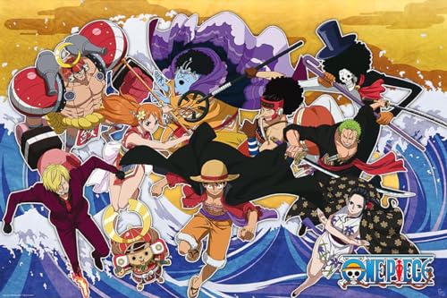 One Piece - Manga/Anime TV Show Poster (The Crew In Wano Country) (Size: 36' x 24') (Unframed)