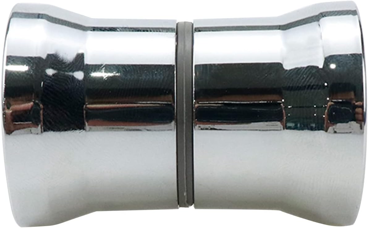 Shower Door Knobs Double-Sided Bathroom Handle Replacement for Glass Door,Pack of 2,Silver